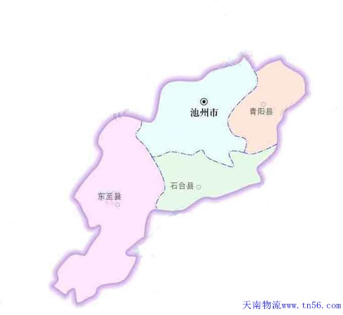 河源到池州市物流地圖