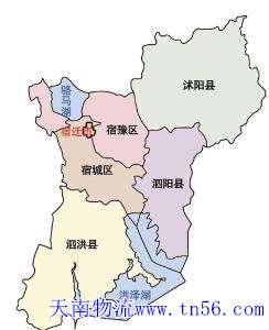 江門(mén)到宿遷市物流地圖