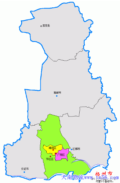 江門到揚(yáng)州市物流地圖